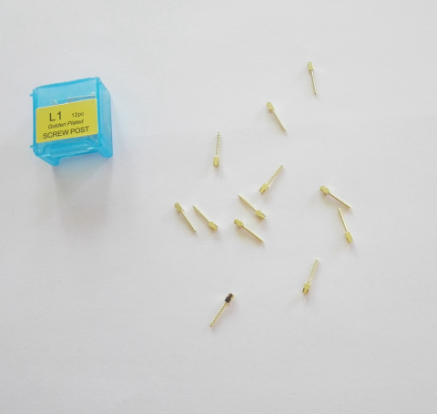 Dental Goldbeschichtung Schraubenpfosten ,gold coating Screw Post,Einzelgröße,12stk/pack,L1/L2/L3/M1/M2/M3/S1/S2/S3,CE