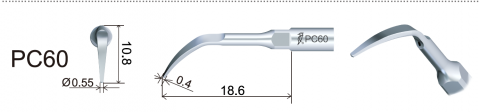 1stk woodpecker ZEG Spitze PC60/ PC61/ PC62, KaVo* Piezo LED kompatibel ,CE/FDA