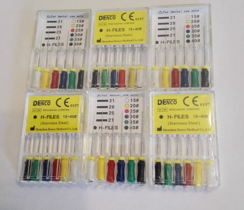 stainless steel H Files, L=21mm, 8#-40# Edelstahl Wurzelkanal 2 Pack ,CE