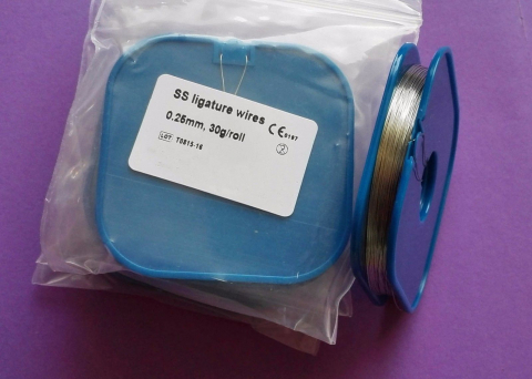 Edelstahl Ligatur Bögen 020,30g,stainless steel ligature wire ,CE