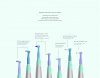 Woodpecker Polierbürste für K-Po,Gemischter 7er-Pack,Einweg-Prophylaxewinkel,mit *Pacdent kompatibel,CE