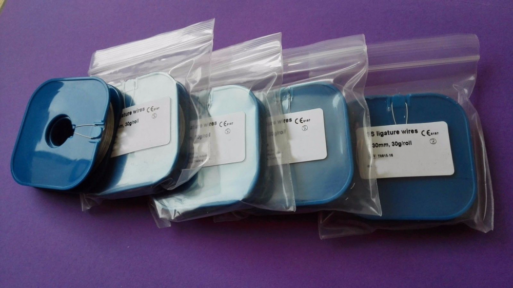 Edelstahl Ligatur Bögen 025,30g,stainless steel ligature wire ,CE