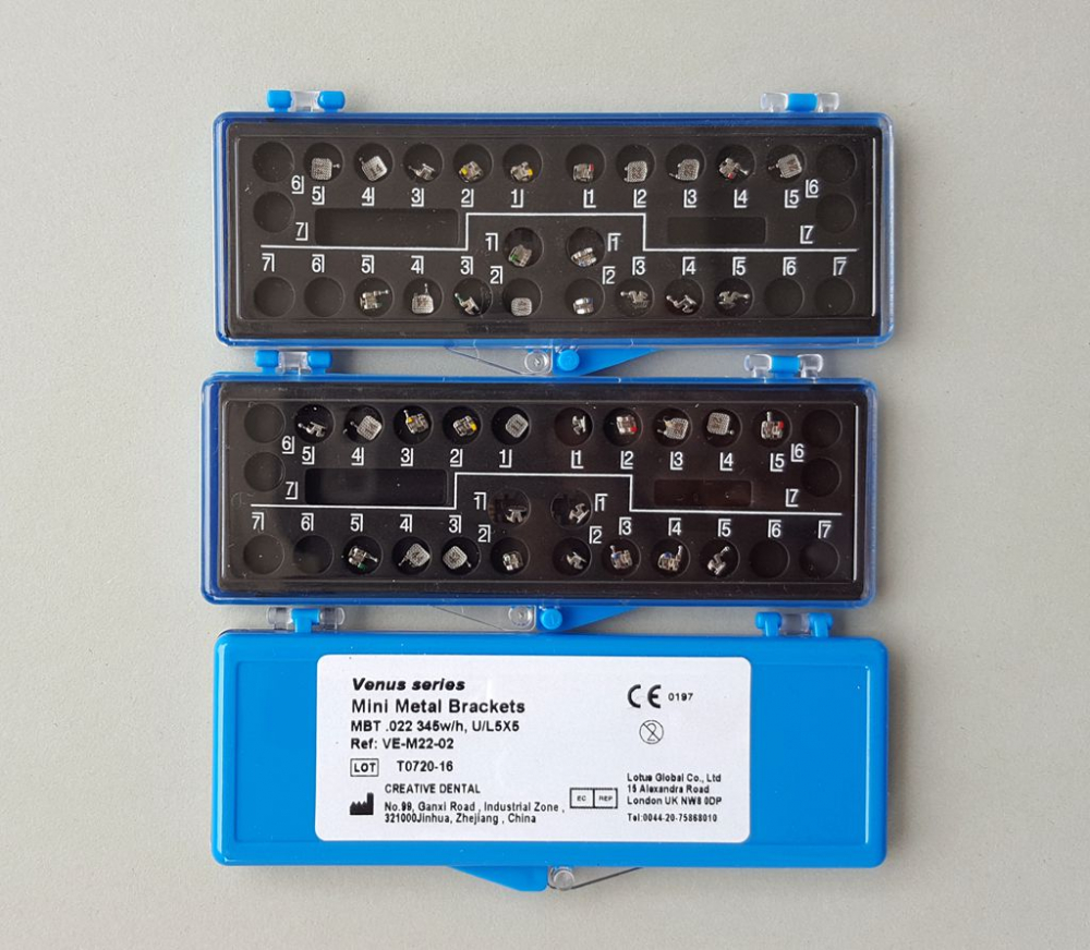 Dental hoche Qualität Metall Mini 80 Mesh-Basis Brackets,mit Haken345,CE/FDA