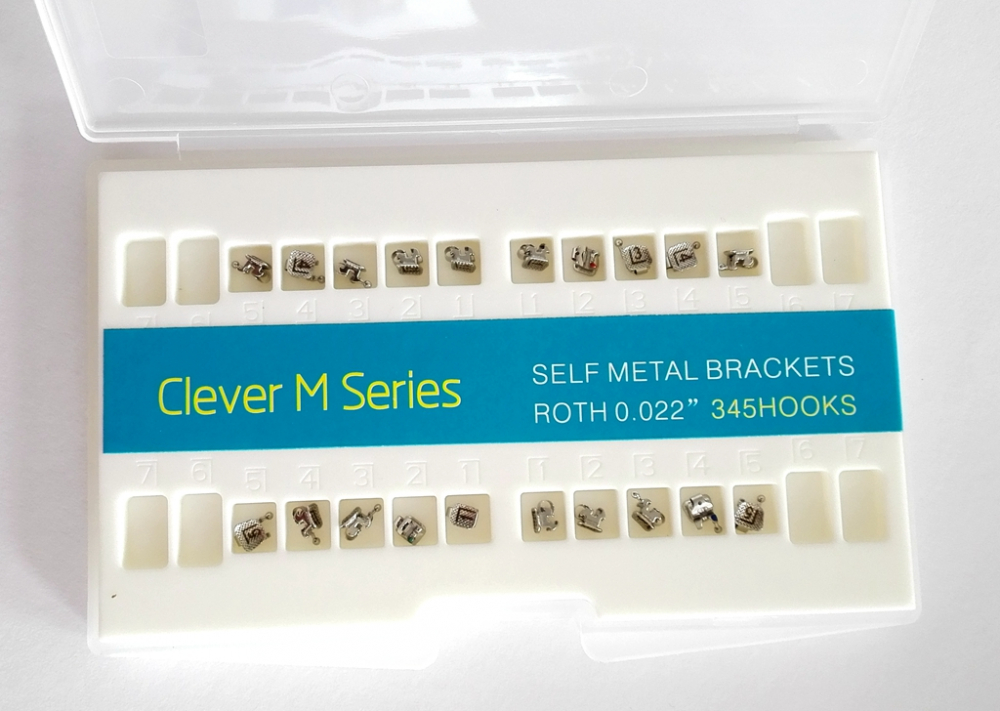 Dental Metall Selbstligierende/self-ligating Brackets,U/L 5-5,hooks 345,CE/FDA