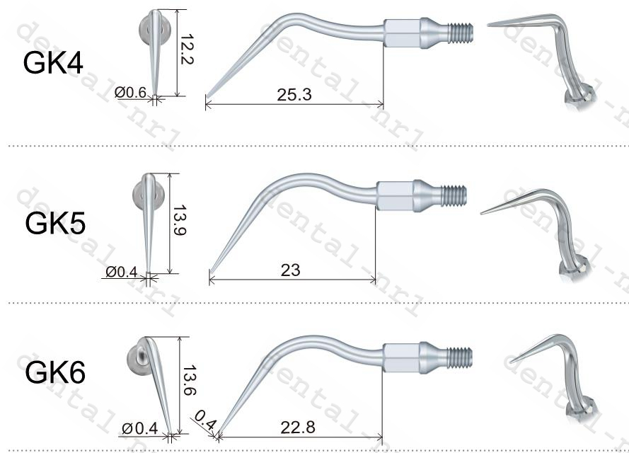 5stk Spitze Tipp GK1/ GK2/ GK3/ GK4/ GK5/ GK6/ GK7, KAVO* air scaler,Soniflex* 2003 kompatibel,CE/FDA