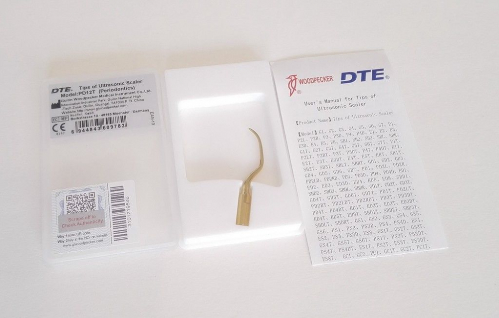 1stk woodpecker original Titanium Periodontics ZEG Spitze PD12T, DTE Serie ,CE/FDA