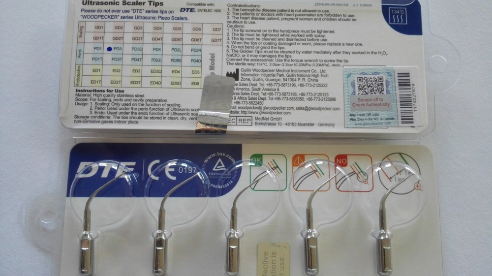 5stk woodpecker ZEG Spitze PD3,DTE Serie,Periodontics tip,CE/FDA