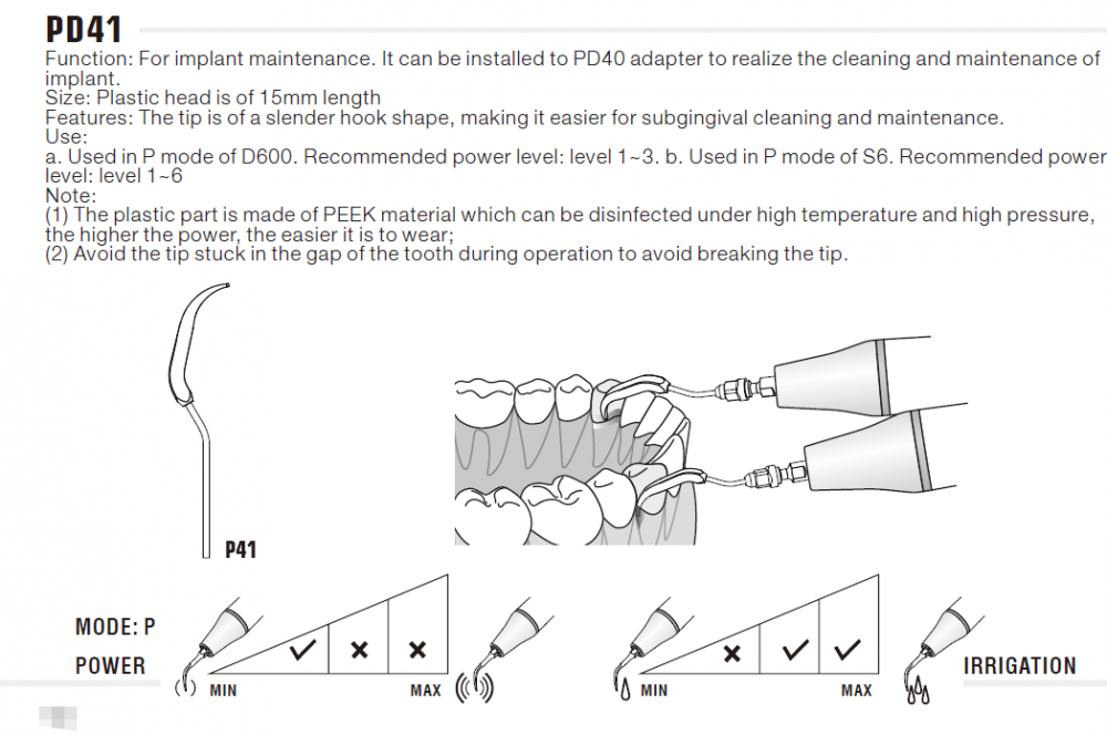 Woodpecker Periodontics Tip PD1,PD2L,PD3,PD4D,,PD12T,PD20T,PD90.. DTE Serie, ,CE/FDA