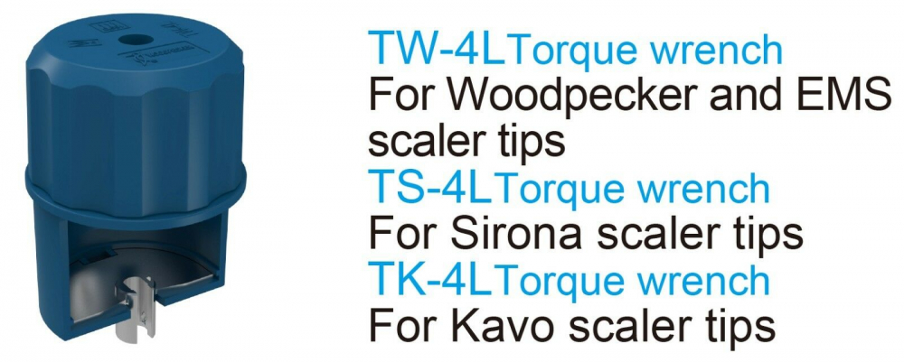 TS-4L ZEG Spitzen Schlüssel Wrench key /woodpecker,for SIRONA scaler tips,Blau