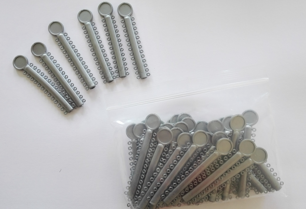 1040 stk Dental Elastische Ligaturen /orthodontic Ligature ties,silver gray,CE/FDA