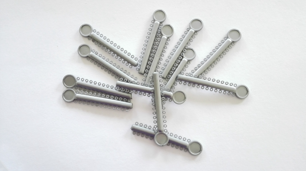 1040 stk Dental Elastische Ligaturen /orthodontic Ligature ties,silver gray,CE/FDA