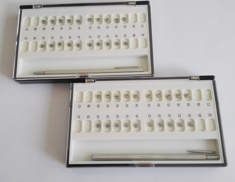 Dental metall passiv Selbstligierende Bracket,passive self ligating, MBT022, U/L 5-5 Hooks 3,CE