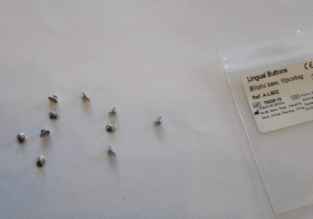 10Stk Dental elliptische verklebbar Lingualknöpfchen,lingual buttons,elliptic base CE/FDA