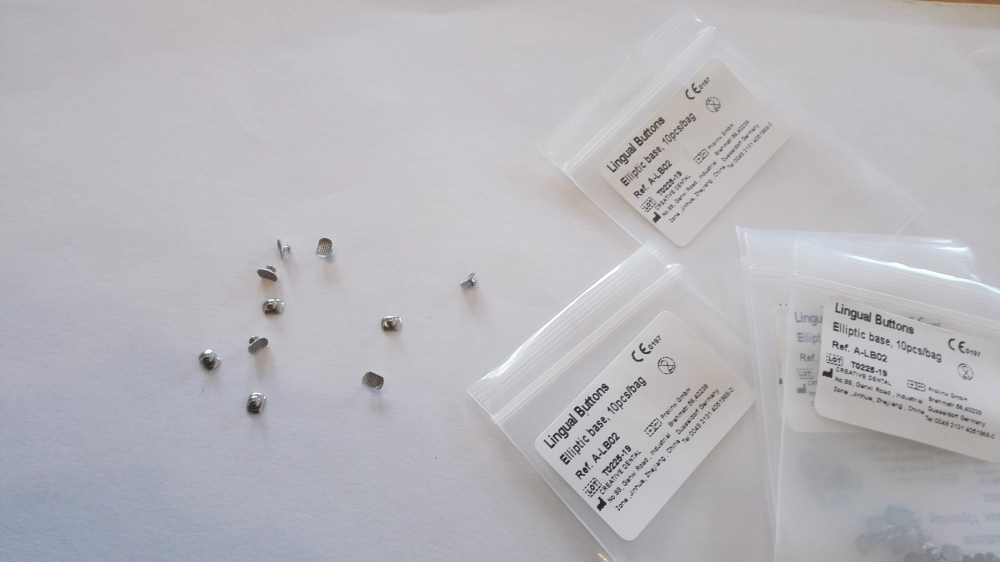 10Stk Dental elliptische verklebbar Lingualknöpfchen,lingual buttons,elliptic base CE/FDA