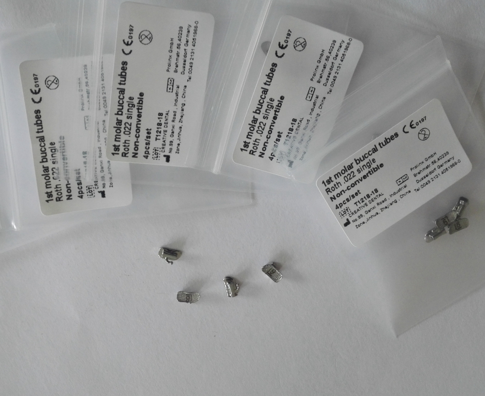 4st Dental molar Bondable Single Tubes,nun-convertible,nicht konvertierbar,ROTH022 1st,UL/UR/LL/LR,CE/FDA