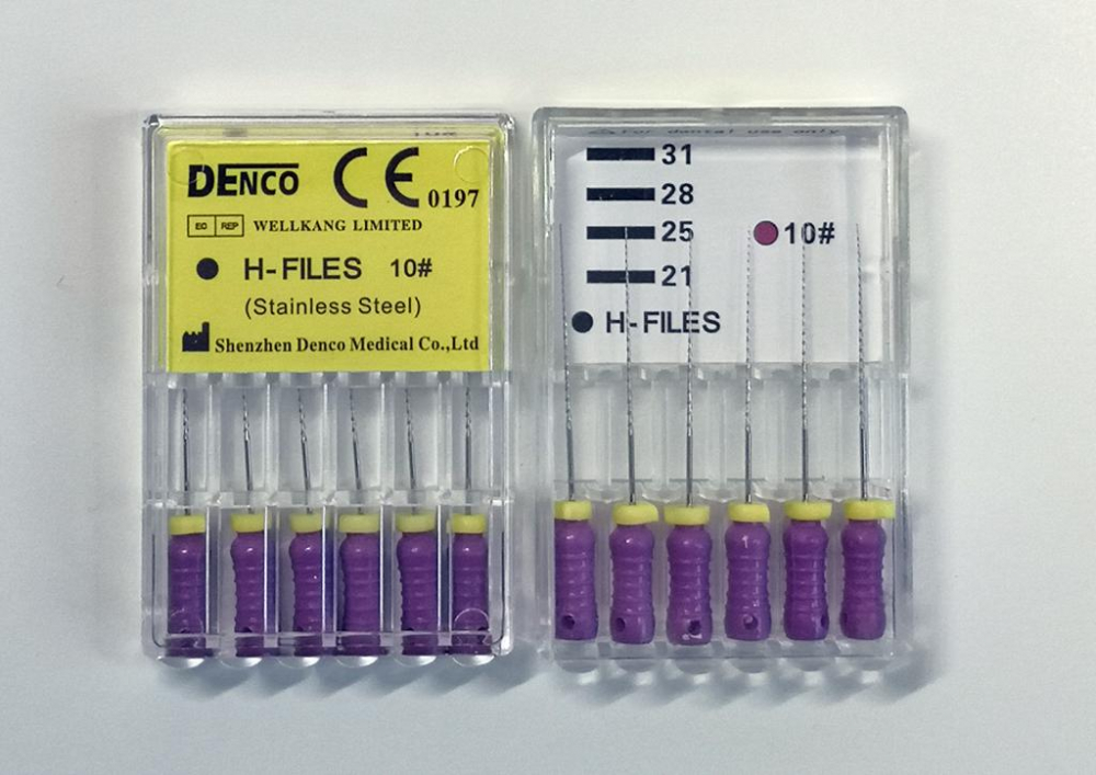 stainless steel H Files, L=25mm, 8#-40# Edelstahl Wurzelkanal 2 Pack ,CE