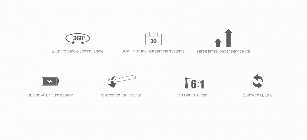 (Aktion)woodpecker MOTOPEX, Hochleistungs-Brushless-Motor, 6: 1-Winkelstück, integrierter Apex-Locator!CE/FDA