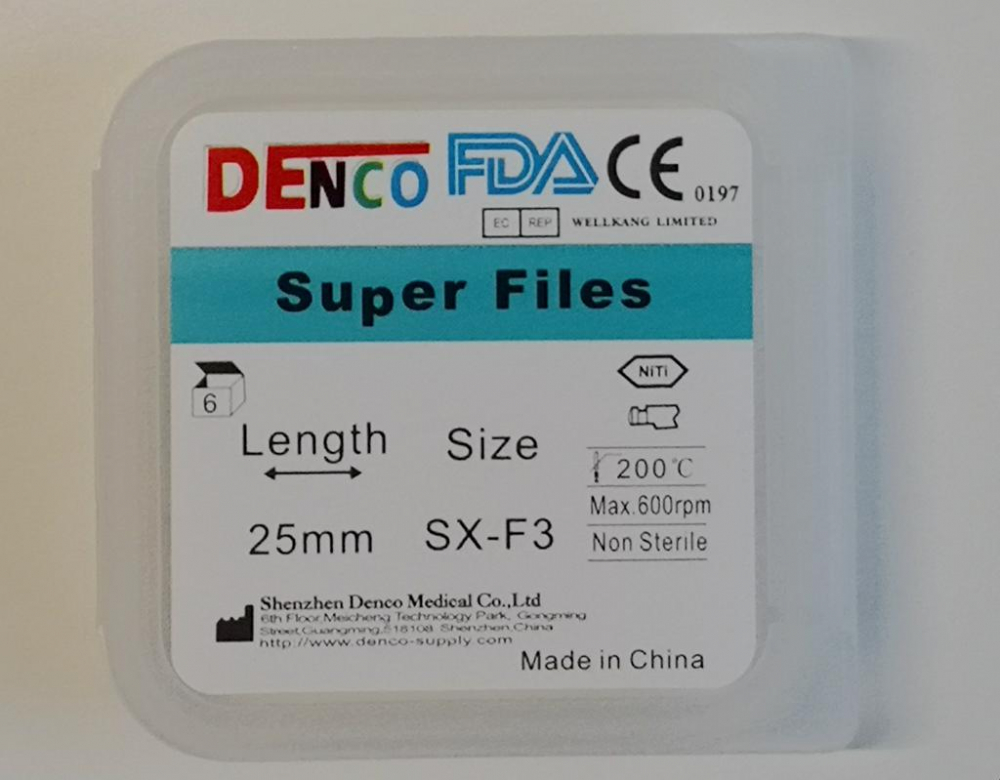 6stk Niti dental rotary file Wurzelkanal Feilen,Wurzelkanalbohrer,sortierte SX-F3,Maschinengebrauch, Länge 25mmCE