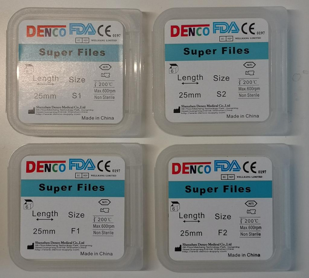 Niti Maschinengebrauch dental rotary file Wurzelkanal Feilen, Wurzelkanal bohrer, Länge 25mm, SX,S1,S2,F1,F2,F3,CE, 6stk