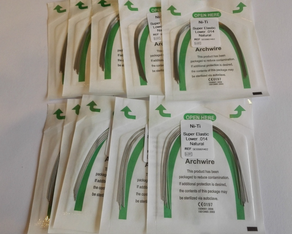 20stk Niti runde super elastische Bögen - Super Elastic-runde-Naturform U/L,CE/FDA(Wählen Sie die Größen)