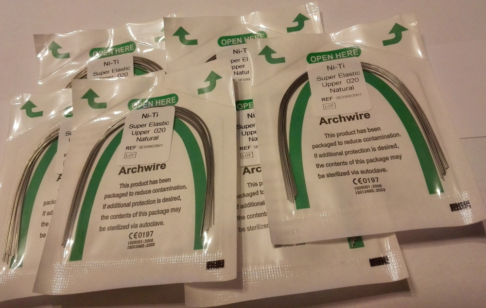 20stk Niti runde super elastische Bögen - Super Elastic-runde-Naturform U/L,CE/FDA(Wählen Sie die Größen)