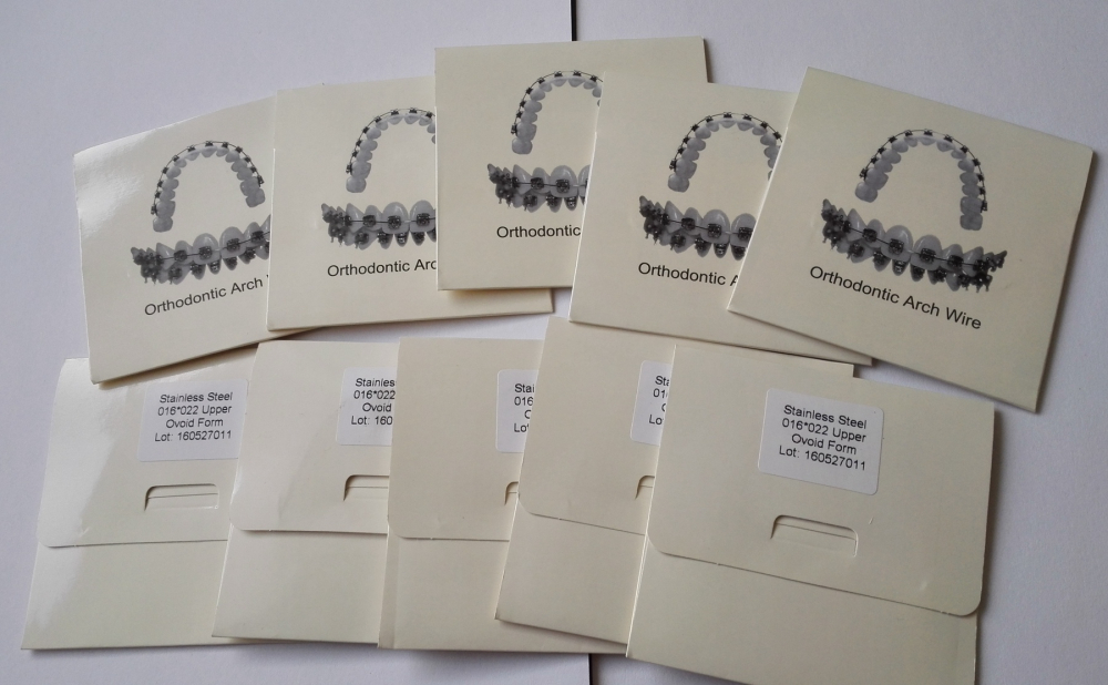 20stk Edelsthal Rechteck Archwire Bögen, hohe Qualität ,Super Elastic - eiförmige Form, U/L CE/FDA(Wählen Sie die Größen)