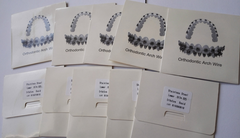 20stk Edelsthal Rechteck Archwire Bögen, hohe Qualität ,Super Elastic - eiförmige Form, U/L CE/FDA(Wählen Sie die Größen)