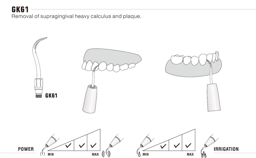 1stk woodpecker ZEG Spitze GK60/ GK61/ GK62, KaVo* Sonicflex 2008 kompatibel ,CE/FDA
