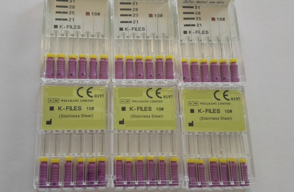 2pack stainless steel K Files, L=31mm, wählenbar Model , Wurzelkanal K-Feilen, CE