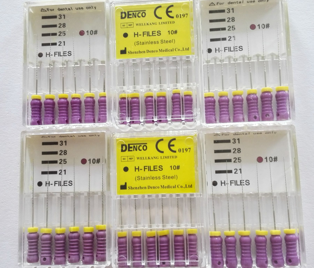 stainless steel H Files, L=28mm, 8#-40# Edelstahl Wurzelkanal 2 Pack ,CE