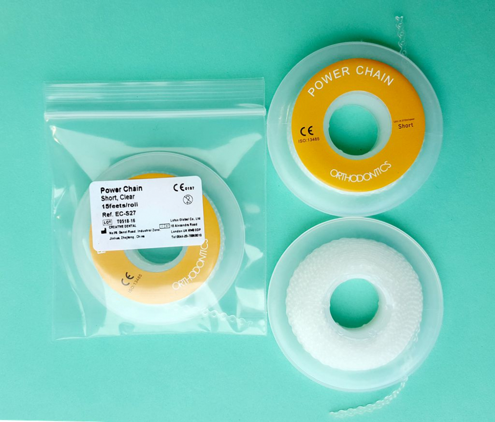 Dental Kieferorthopädische Elastische Power Ketten,kurz,wählen Sie die Farbe, CE/FDA