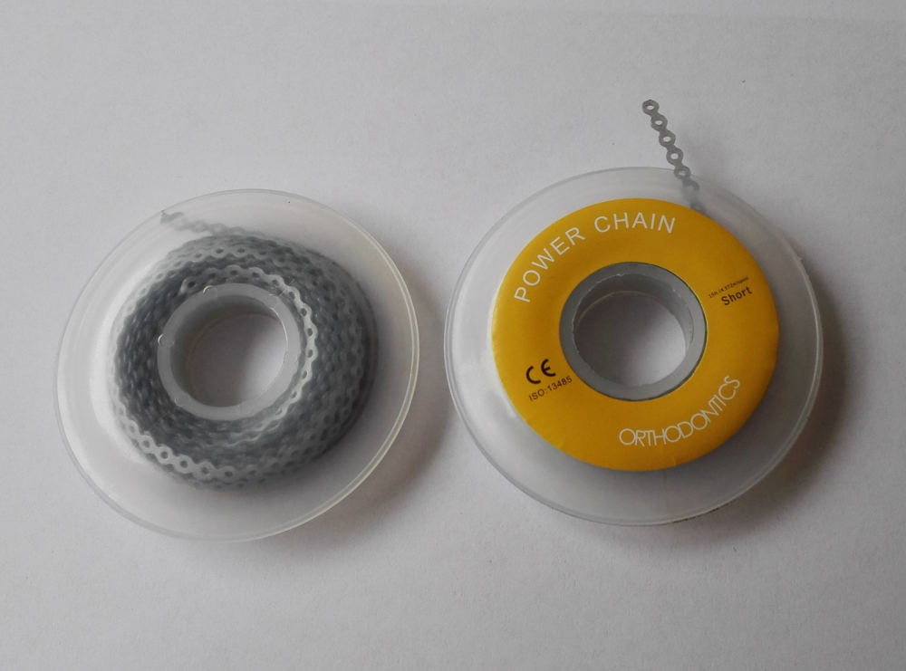 Dental Kieferorthopädische Elastische Power Ketten,kurz,wählen Sie die Farbe, CE/FDA