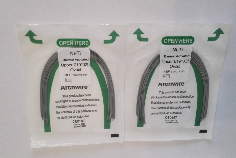 Niti thermische aktiv Bögen,Rechteck eiförmige Form U/L,20stk,CE/FDA(Wählen Sie die Größen)