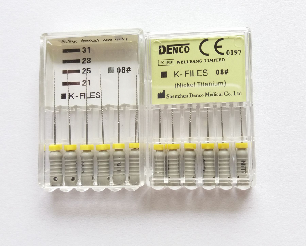 2pack niti K Files, L=25mm, 6#-40#,wählenbar Größe , Wurzelkanal K-Feilen, CE