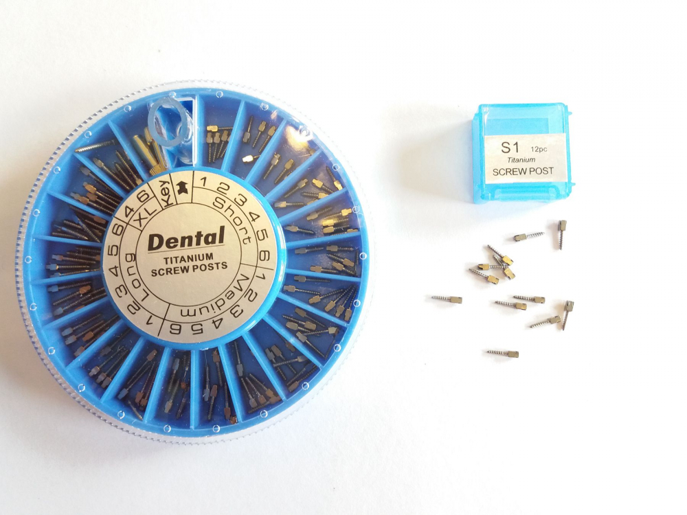 Dental Titanium Schraubenpfosten ,Titanium Screw Post,,sotiert, 120stk/pack,CE