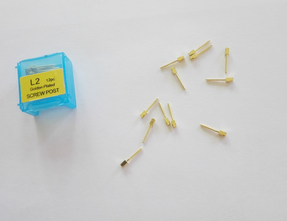 Dental Goldbeschichtung Schraubenpfosten ,gold coating Screw Post,Einzelgröße,12stk/pack,L1/L2/L3/M1/M2/M3/S1/S2/S3,CE