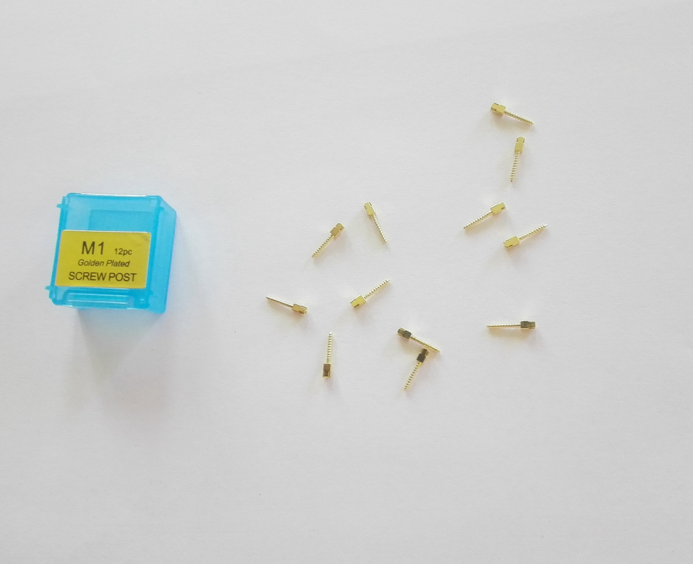 Dental Goldbeschichtung Schraubenpfosten ,gold coating Screw Post,Einzelgröße,12stk/pack,L1/L2/L3/M1/M2/M3/S1/S2/S3,CE