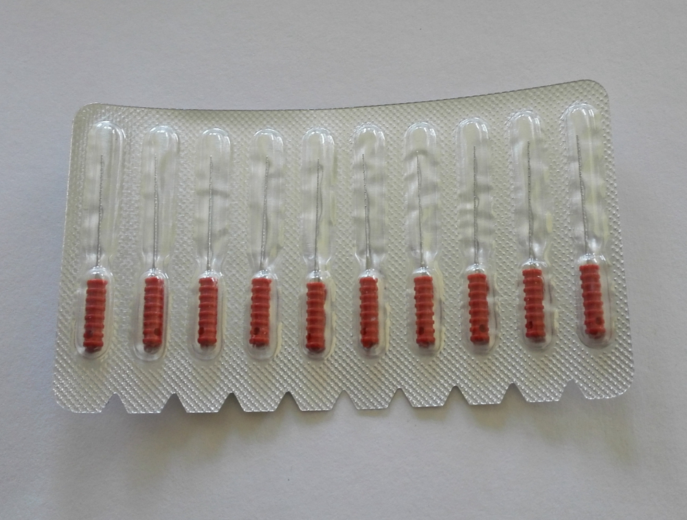 2 Pack Dental Edelstahl Stacheldraht, Nerven Broschen,0#-6#,Einzelgröße und sortiert Größen,21mm,10stk/pack,CE