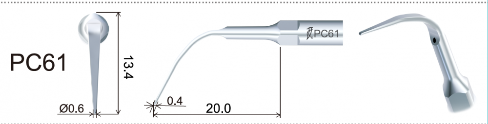 1stk woodpecker ZEG Spitze PC60/ PC61/ PC62, KaVo* Piezo LED kompatibel ,CE/FDA