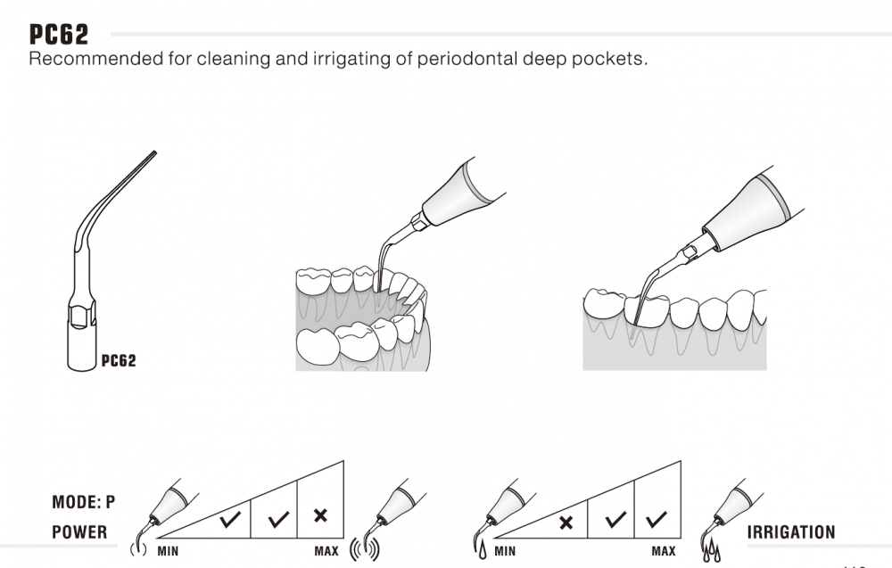 1stk woodpecker ZEG Spitze PC60/ PC61/ PC62, KaVo* Piezo LED kompatibel ,CE/FDA