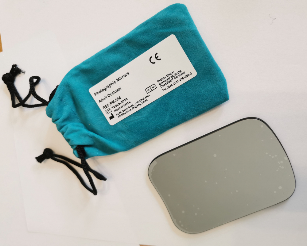 Hochwertige fotografische Spiegel, bukkal, lingual, okklusal, Kind / Erwachsener, CE