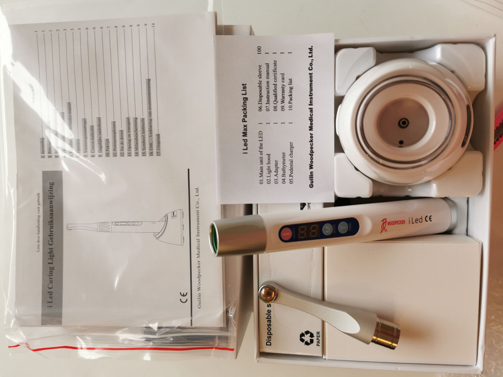 (Aktion!)woodpecker iLED MAX, Fokussiertere Lichtleistung!Wide spectrum+high light intensity 2500mw/cm2,1s curing,CE/FDA