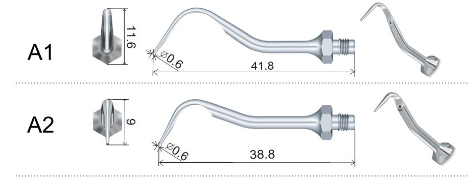 woodpecker Scaler Spitze Tipp A1, original scaling tip fit AMDENT CE/FDA