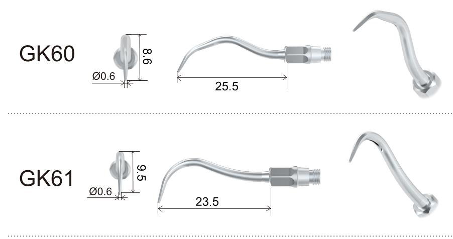 5stk woodpecker ZEG Spitze GK60/ GK61/ GK62, KaVo* Sonicflex 2008 kompatibel ,CE/FDA