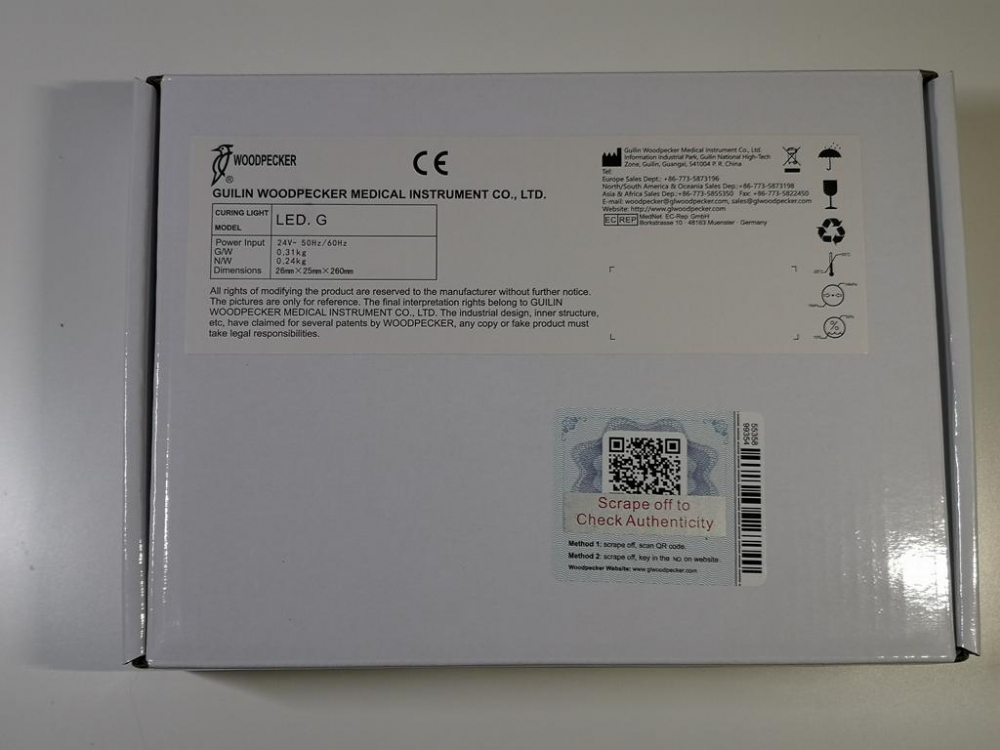 WOODPECKER LED G an die zahnärztliche Einheit anschließen CE/FDA