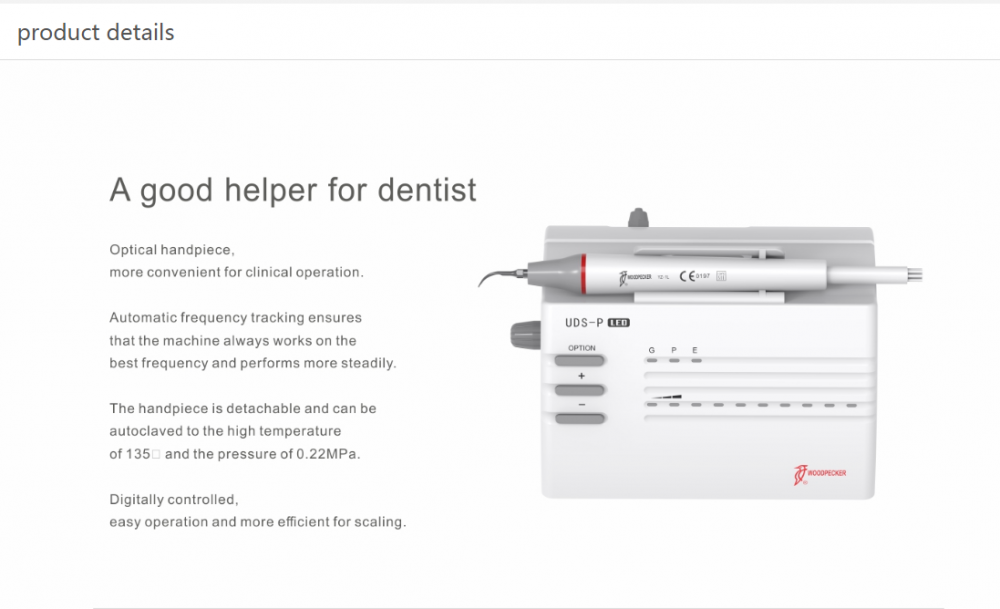 woodpecker original Dental Ultraschall-Scaler UDS-P ,ultrasonic scaler,CE/FDA