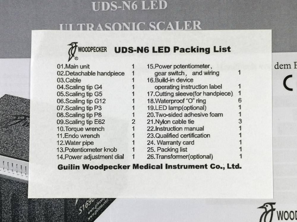 UDS-N6 LED, built-in scaler, woodpecker Dental Ultraschall-Scaler CE/FDA