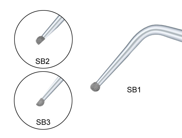 1 Stk woodpecker Kavitätenpräparation Spitze SB1 SB2 SB3 SBL SBR für ems/woodpecker, CE