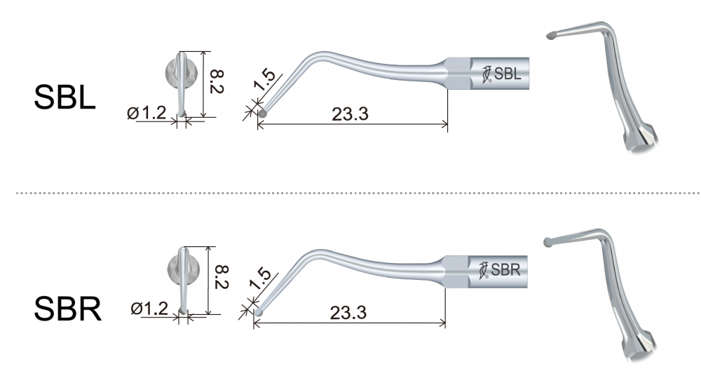 1 Stk woodpecker Kavitätenpräparation Spitze SB1 SB2 SB3 SBL SBR für ems/woodpecker, CE