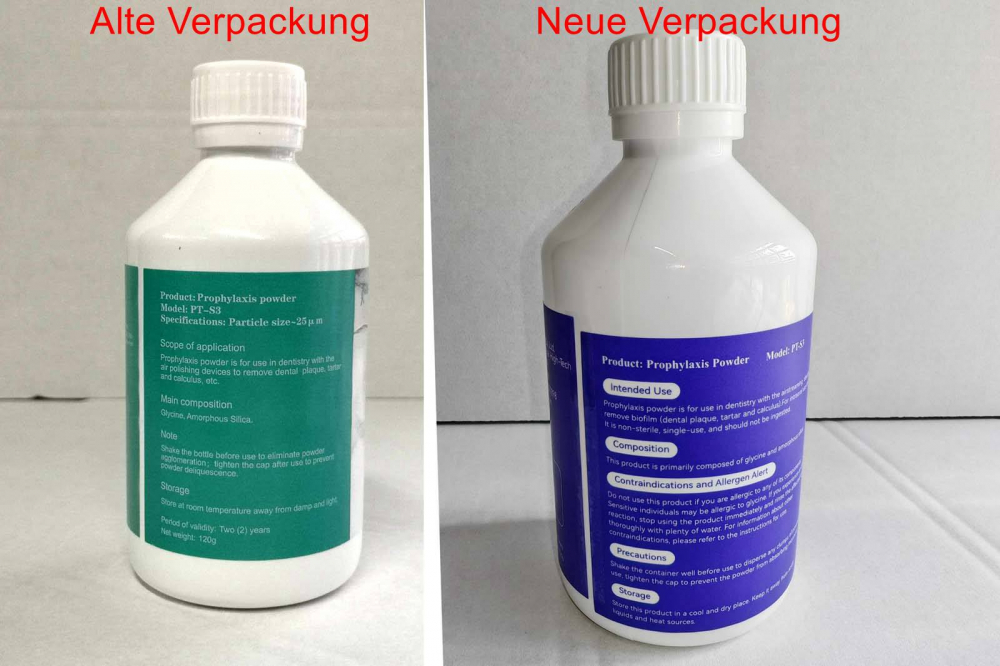 woodpecker Original GENTLE MINI 25um Glycin supragingival + subgingival Pulver (120g/Flasche)